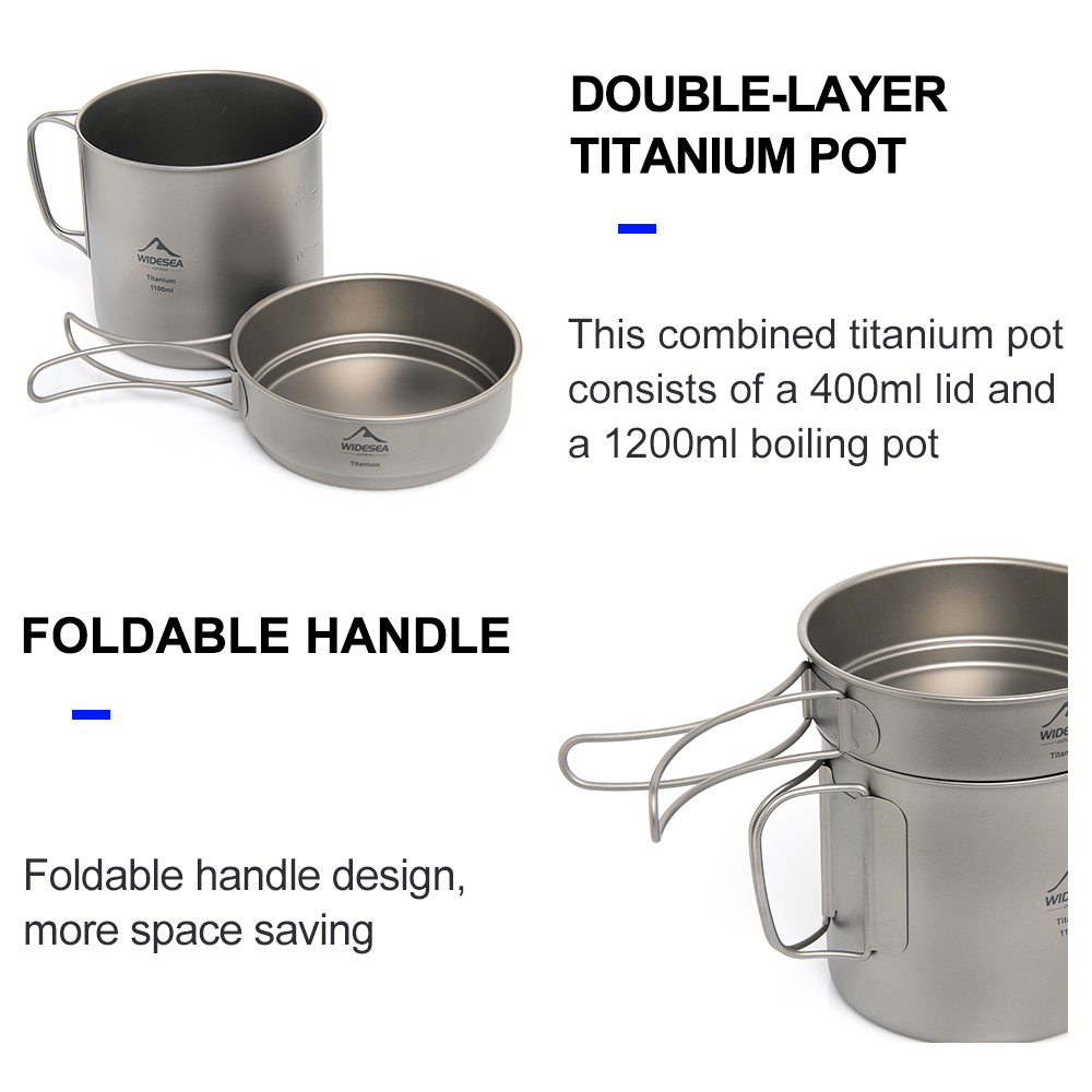 Widesea Ultralight Titanium Ca - Camping Cooking Pot Stainless Steel 评论和价格