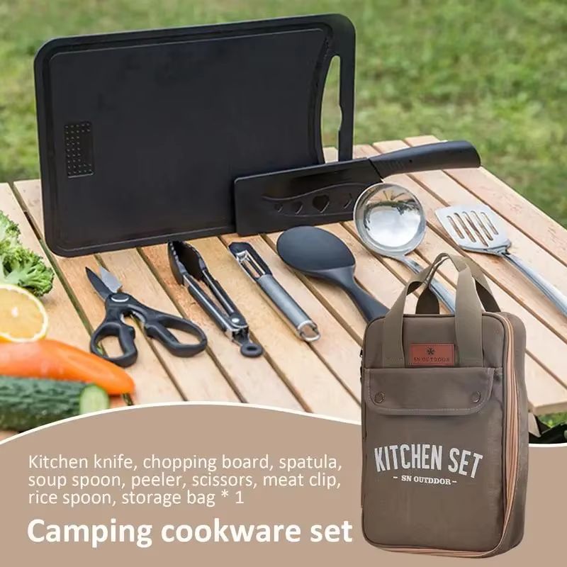 8pcs Camping Kitchen Cookware  - Camping Cooking Can 评论和价格