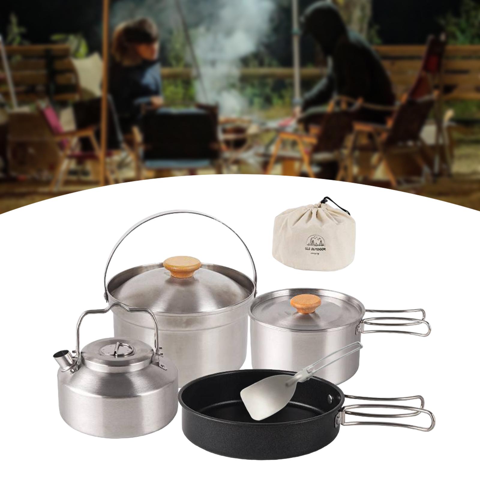 Camping Cookware Cook Gear Por - Camping Cooking Set With Kettle 评论和价格
