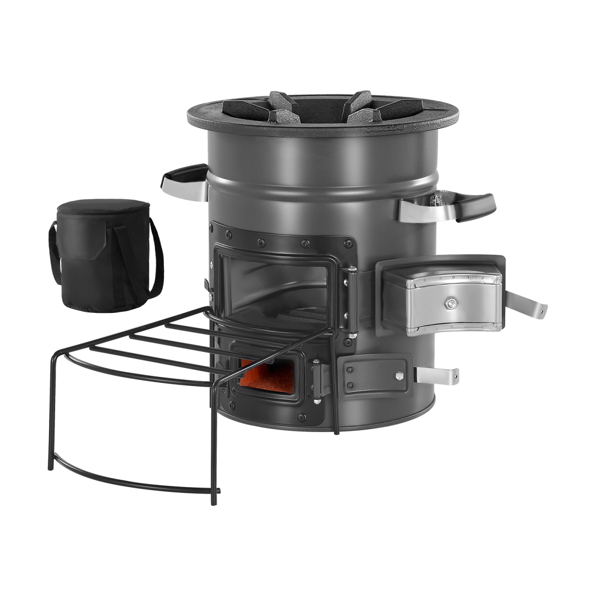 Camping Rocket Stove, Wood Bur - Camping Double Cooking Stove 评论和价格