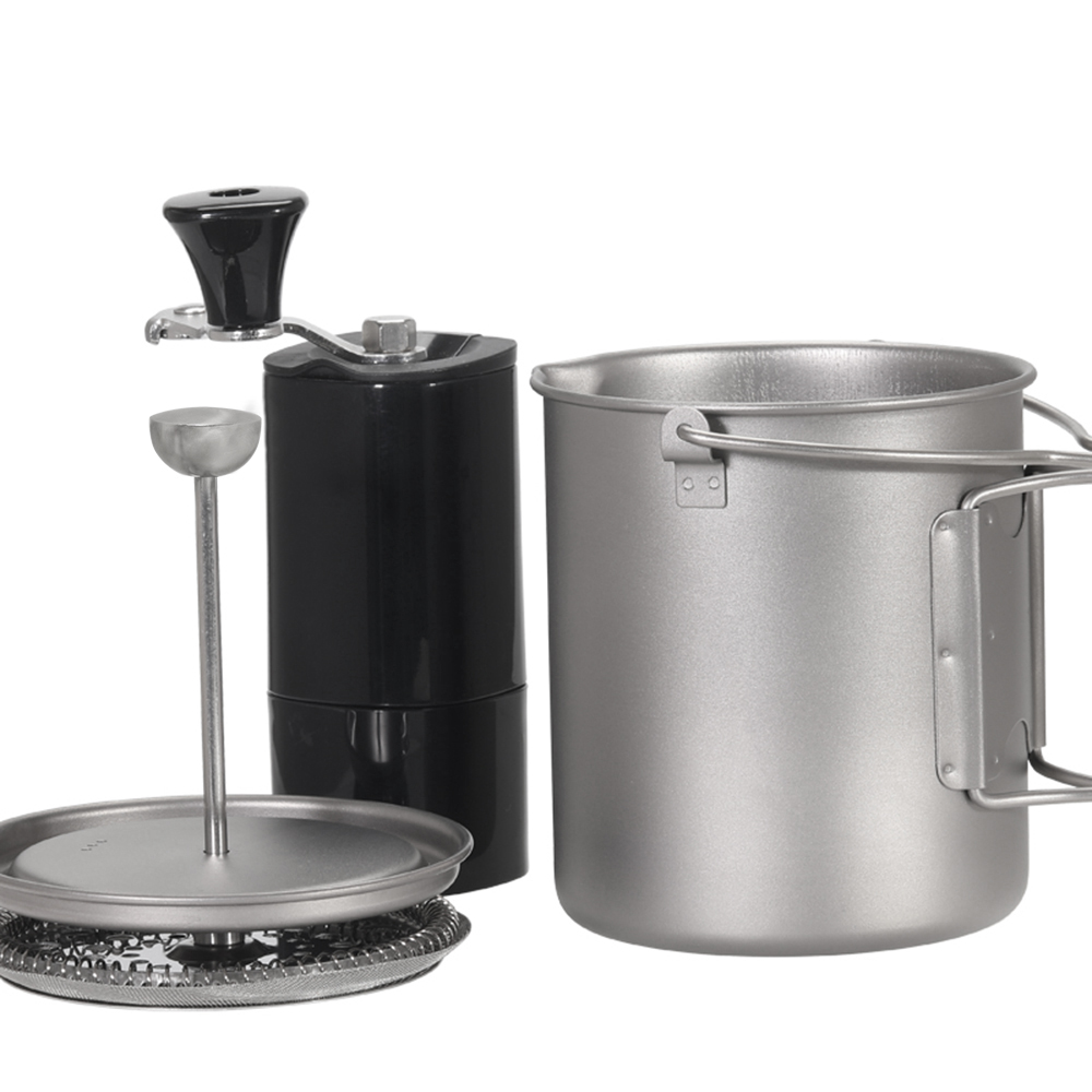 Lixada 750ml Titanium Coffee C - Camping Cooking Pot Stainless Steel 评论和价格