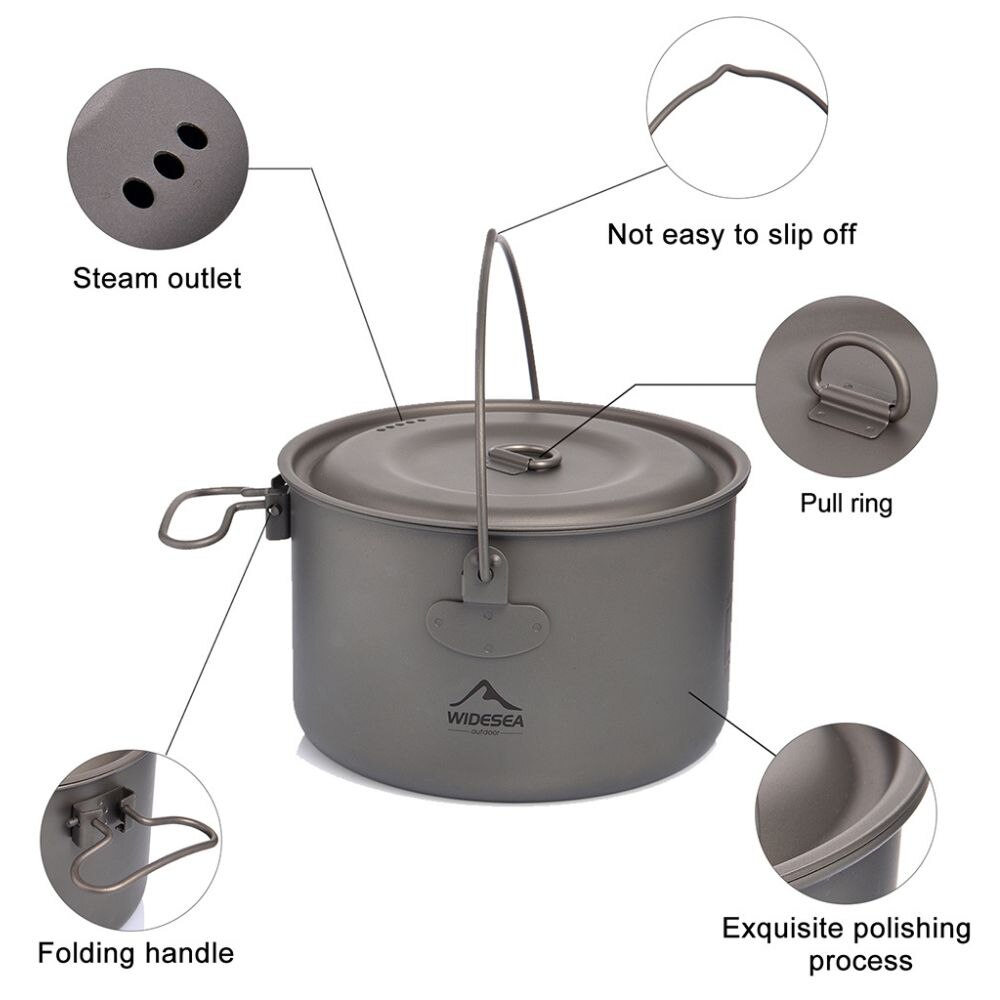 Widesea Camping Tableware Tita - Camping Cooking Pot Stainless Steel 评论和价格