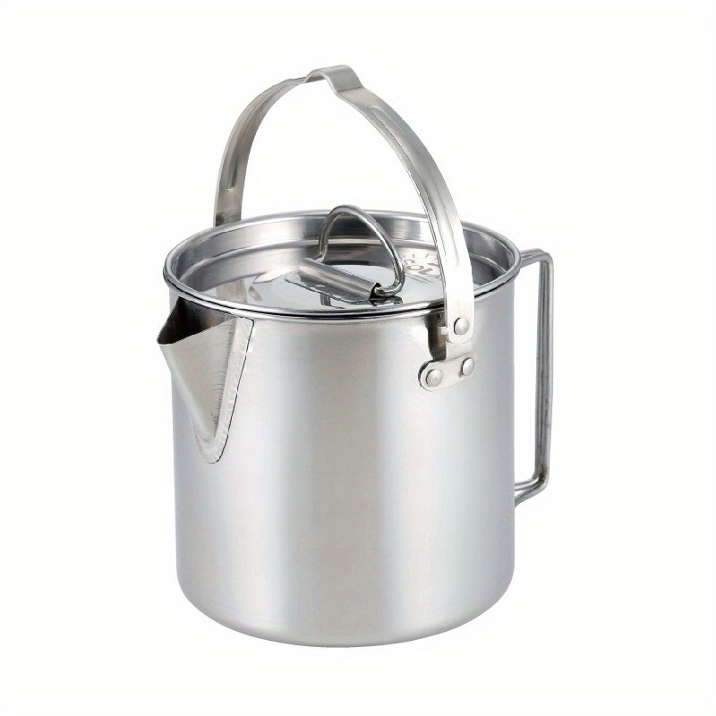 1PC Compact and Portable 1.2L  - Camping Cooking Pot Stainless Steel 评论和价格