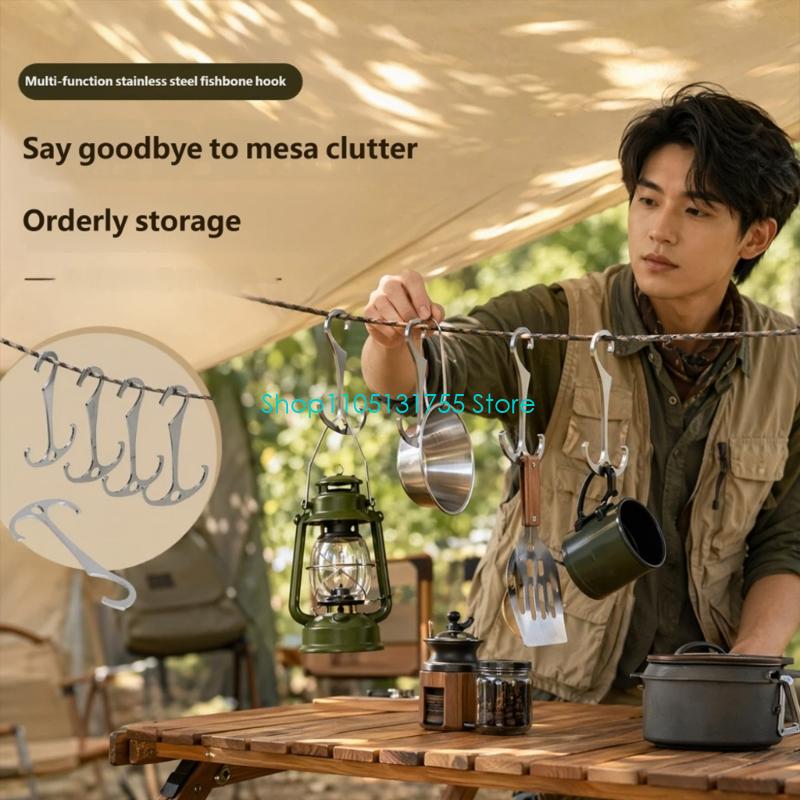 K0EF Tent Cord Utility Hook Me - Camping Cooking Bag 评论和价格