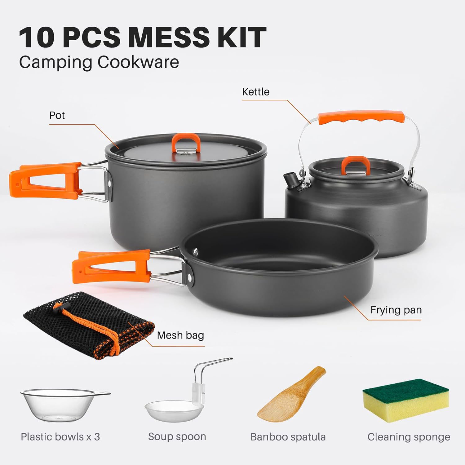 Camping Cookware Camping Pot a - Camping Cooking Set With Kettle 评论和价格