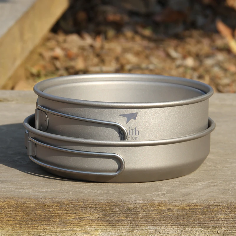 Keith 3PCS Titanium Cookware P - Camping Cooking Pot Stainless Steel 评论和价格