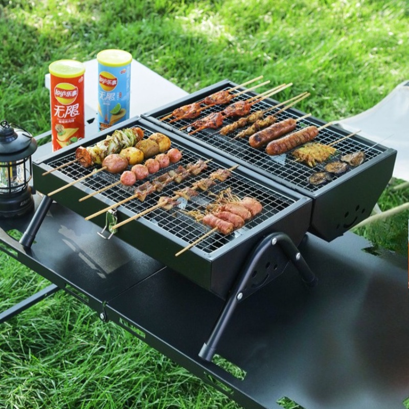 Carbon Steel Barbecue Grill Po - Camping Double Cooking Stove 评论和价格