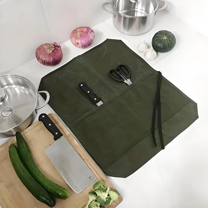 Waxed Canvas Chef Knife Roll M - Camping Cooking Bag 评论和价格