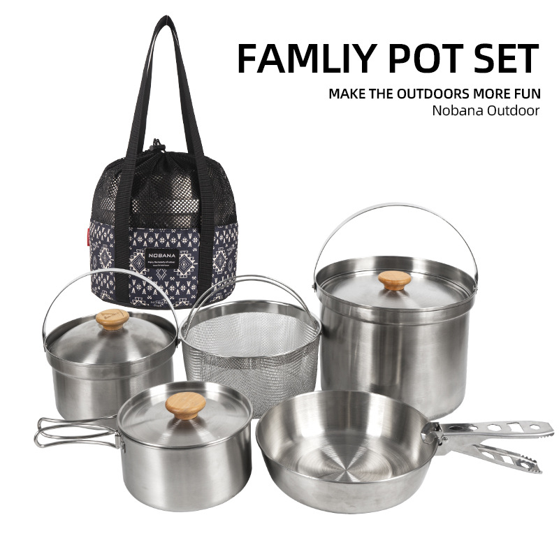 NOBANA Newest Outdoor Stainles - Camping Cooking Pot Stainless Steel 评论和价格