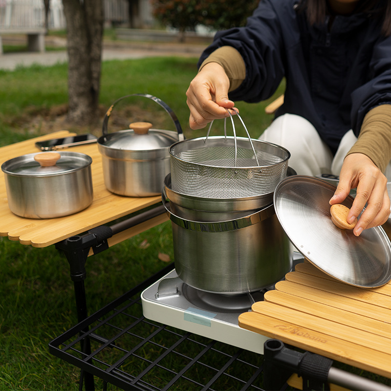 NOBANA Newest Outdoor Stainles - Camping Cooking Pot Stainless Steel 评论和价格