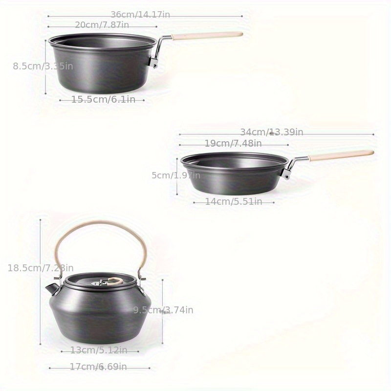 Outdoor Teapot Set Pot Camping - Camping Cooking Set With Kettle 评论和价格