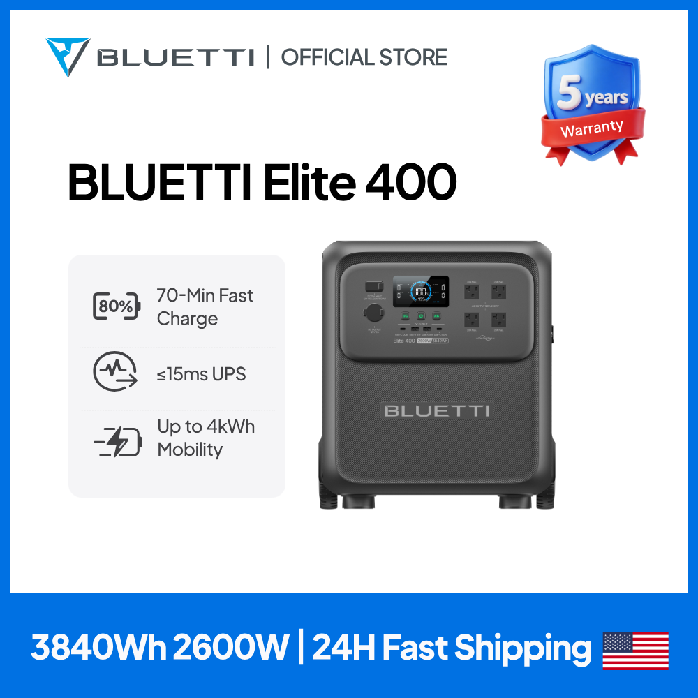 BLUETTI Elite 400 2600W 3840Wh - Camping Cooking Can 评论和价格