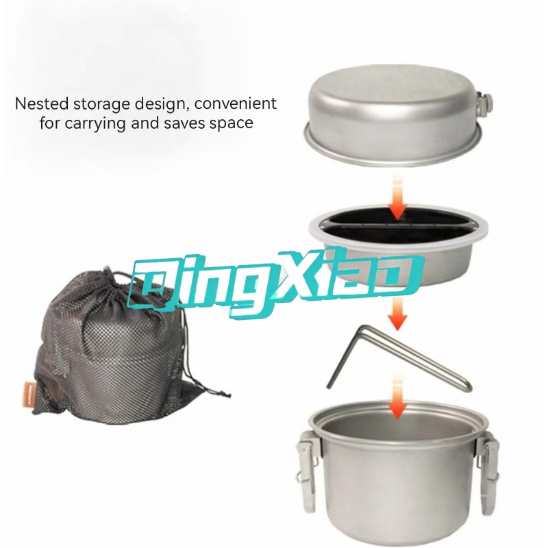 Outdoor 304 Stainless Steel Mu - Camping Cooking Pot Stainless Steel 评论和价格