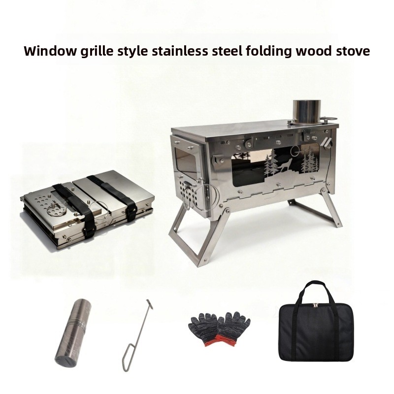 Stainless Steel Foldable Porta - Camping Cooking Grate 评论和价格