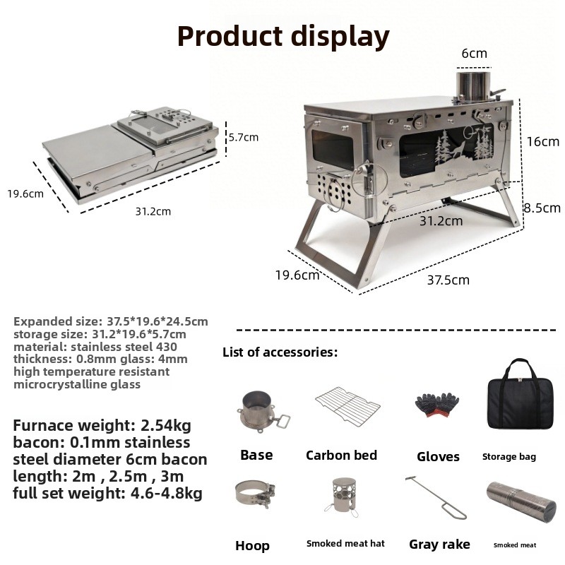 Stainless Steel Foldable Porta - Camping Cooking Grate 评论和价格
