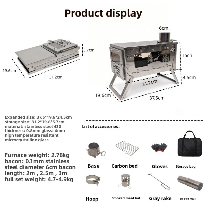 Stainless Steel Foldable Porta - Camping Cooking Grate 评论和价格