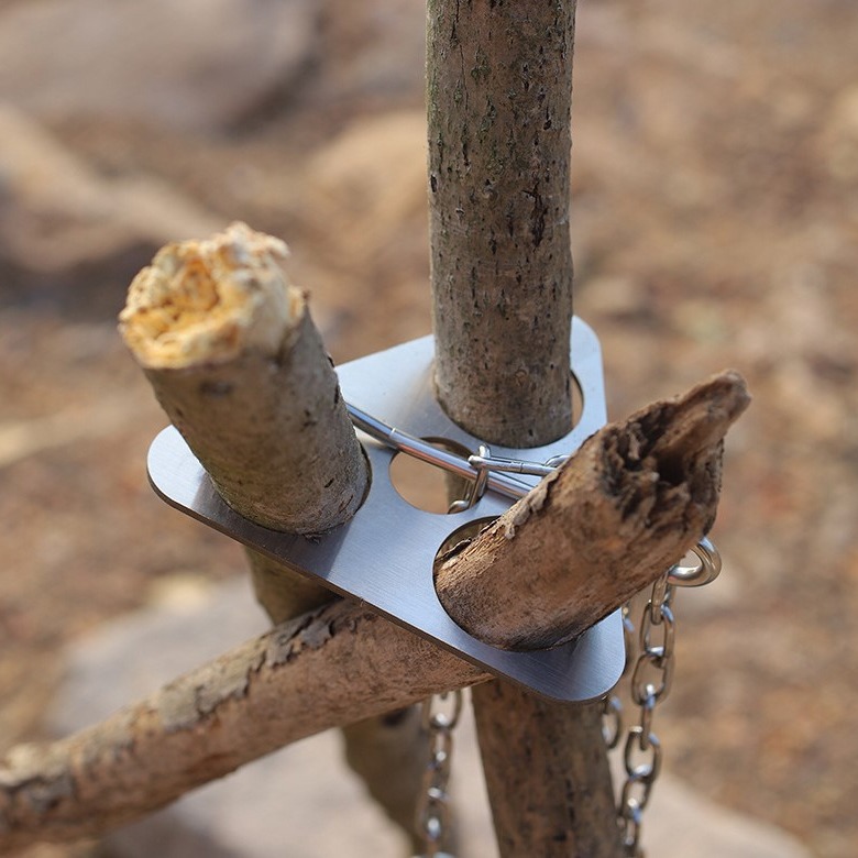 Stainless Steel Camping Tripod - Camping Cooking Pot Stainless Steel 评论和价格