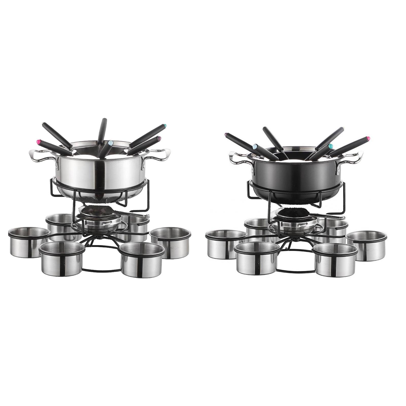 Fondue Pot Set Cooking Stove T - Camping Cooking Pot Stainless Steel 评论和价格