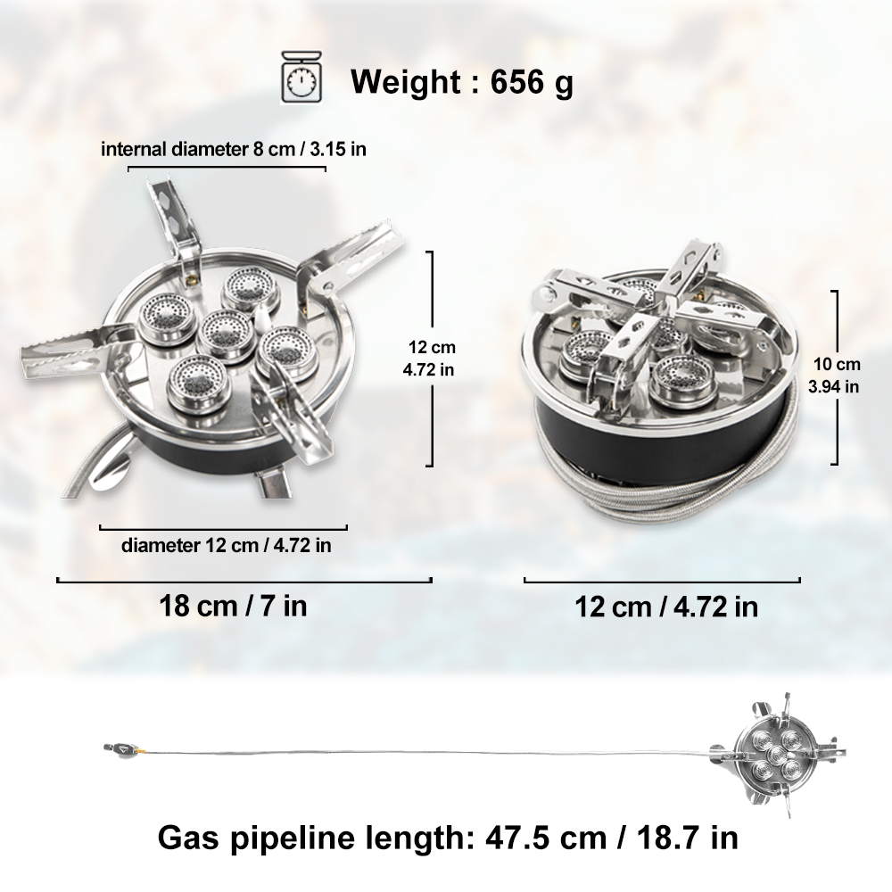 Widesea Camping 5in1 Gas Stove - Camping Cooking Grate 评论和价格