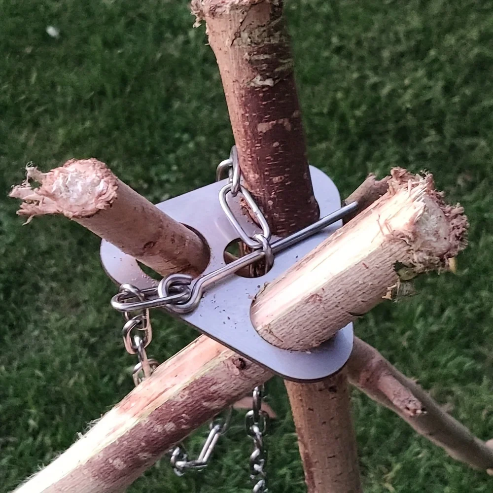 Outdoor BBQ Tripod Portable De - Camping Cooking Pot Stainless Steel 评论和价格