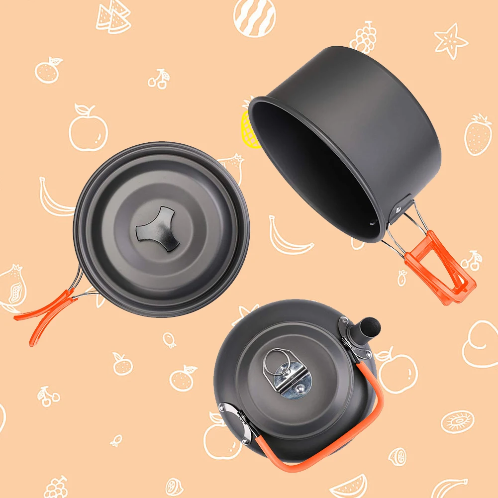 Camping Cookware Kit Kettle Po - Camping Cooking Pot Stainless Steel 评论和价格